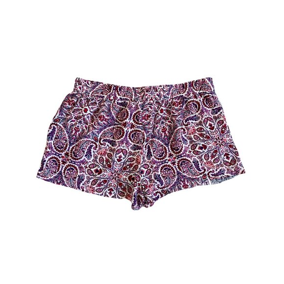 BeBop Lounge Boho Floral Paisley Print Shorts Size Large - Picture 3 of 3